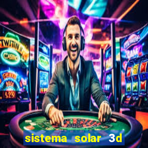 sistema solar 3d em movimento